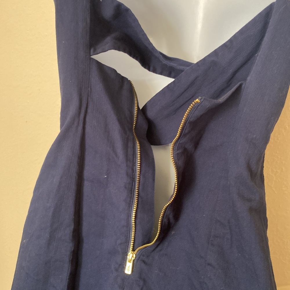 Lilly Pulitzer Women’s Shelli Navy White Lace Spaghetti Strap Mini Dress 00 / XS - Picture 7 of 9